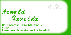 arnold havelda business card